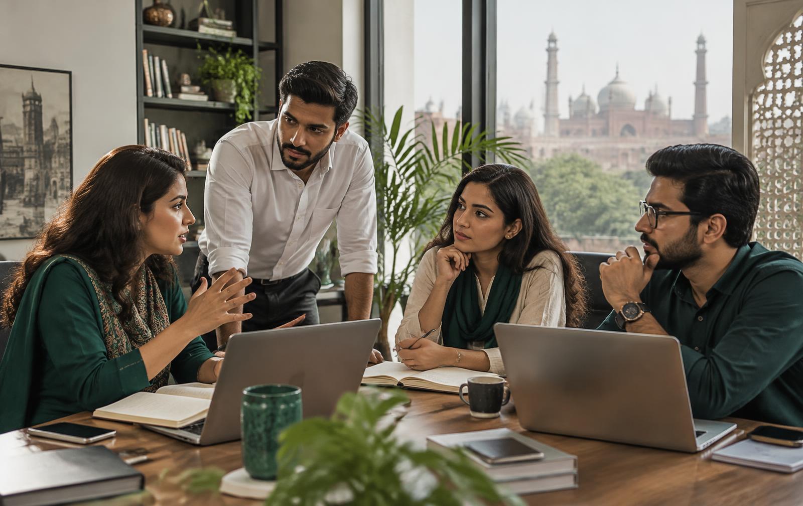 Pakistani startup founders collaborating